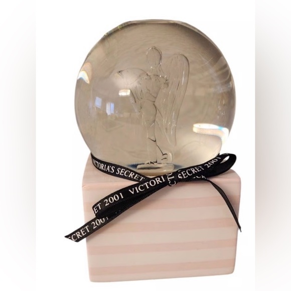 VTG Victoria's Secret 2001 Angel Glitter Snow Globe Music Box Y2K